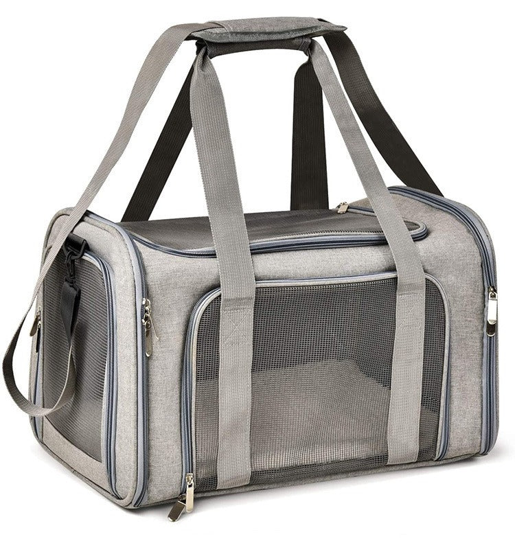Cat Sling Bag portable crossbody pet bag with breathable mesh and soft design for comfortable travel.